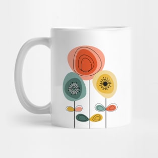 Mid Century Modern Flowers 1 Mug